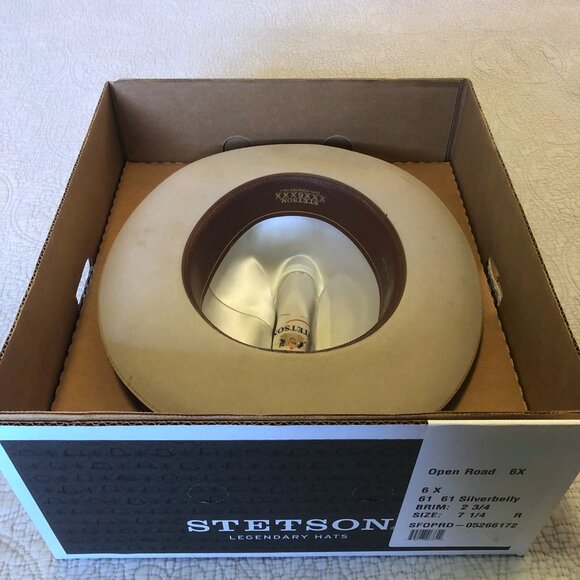 Stetson Open Road 6X Silverbelly Size 7 1/4 - Picture 8 of 10